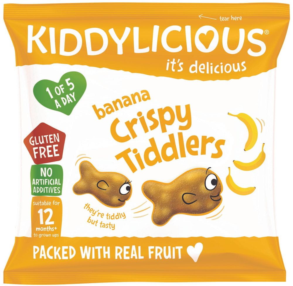 Kiddylicious rybičky chrumkavé banánové (9x12 g)